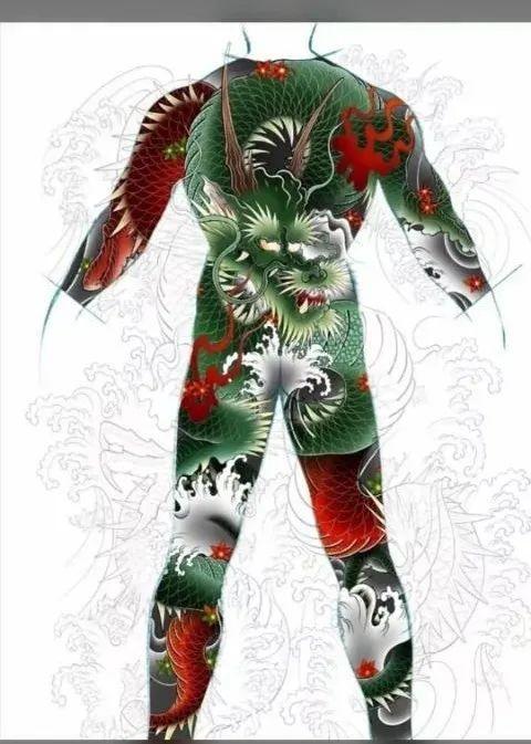 满背纹身图案 纹身手稿 纹身图案素材 后背纹身手稿