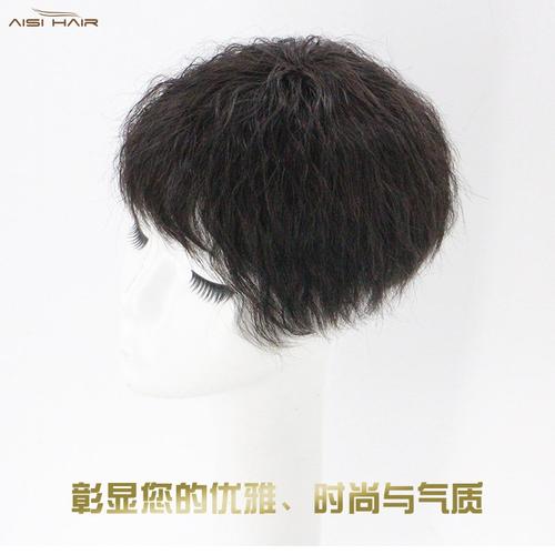 头顶补发片短卷发玉米烫补发块中老年妈妈假发片真发女发顶遮白发