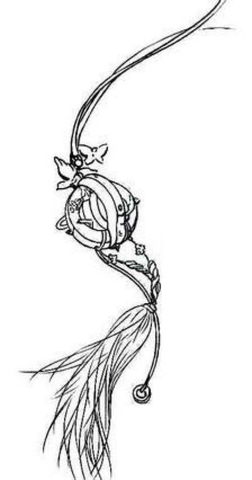 唯美古风黑白简笔画