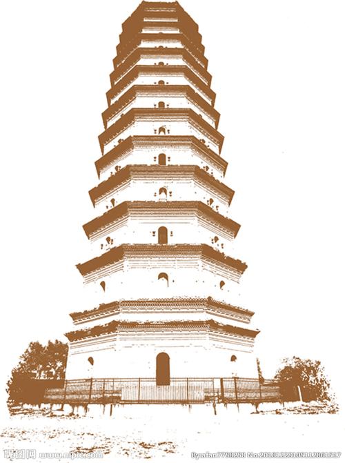 崇文塔设计图__绘画书法_文化艺术_设计图库_昵图网.