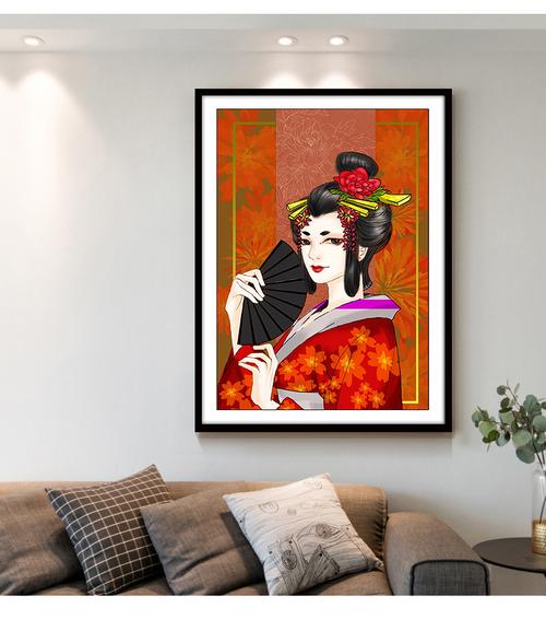 日式风格装饰画浮世绘有框画和风日本餐厅日料店榻榻米居酒屋壁画
