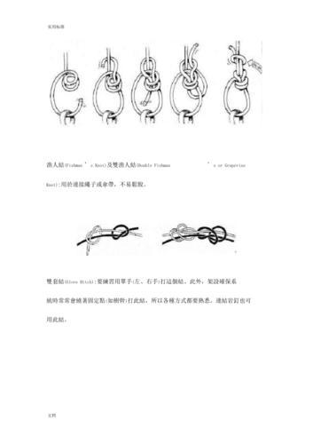 常用绳子打结方法(图