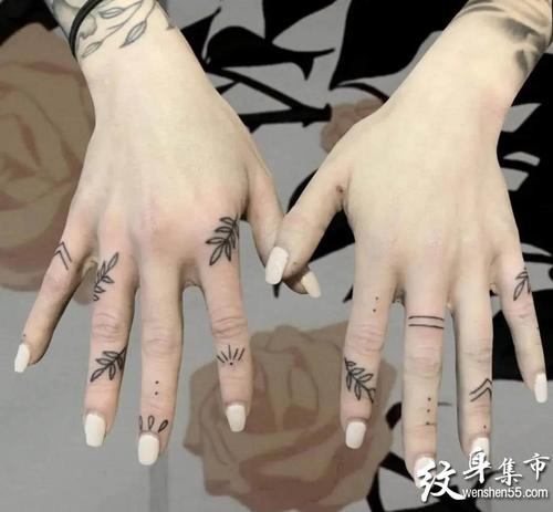 手指纹身,手指纹身手稿,手指纹身手稿图案