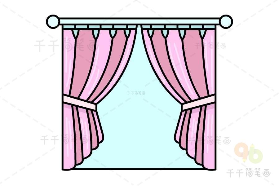 窗帘简笔画怎样画