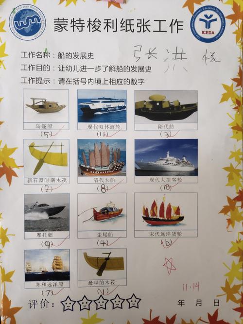 纸张工作——"船的发展史"