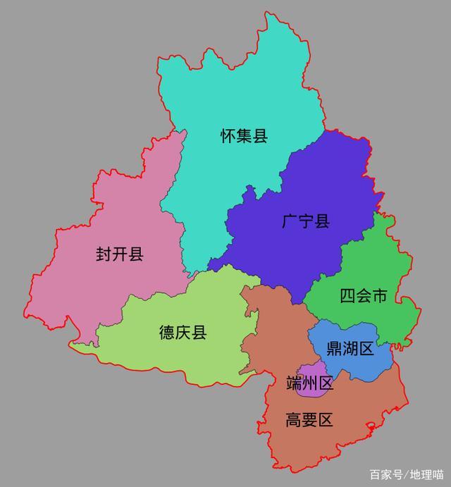广东省肇庆市建成区排名,有你的家乡吗?