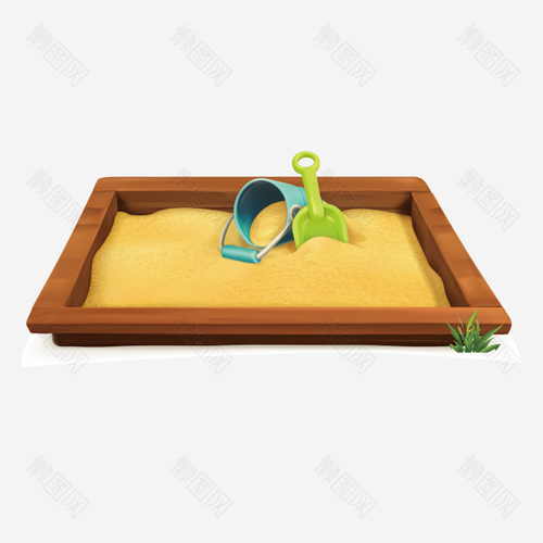 卡通小沙堆矢量图