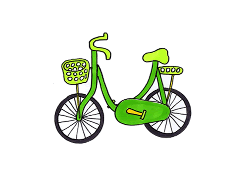 自行车卡通简笔画