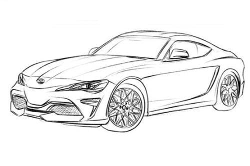 丰田车标志简笔画