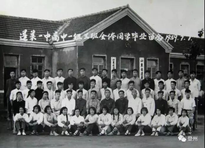 年的蓬莱一中毕业照终于高中毕业照变成了彩色的了这些曾戴过的校徽