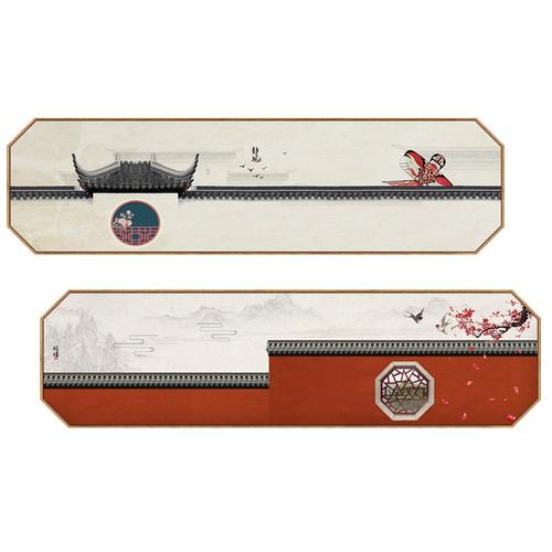 宫阙古风国风墙中壁画双联古建筑故宫装饰画清影现代装饰画