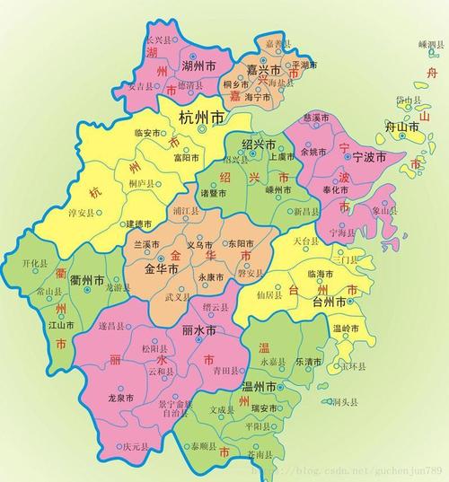 浙江地图和杭州地图及其县市整理