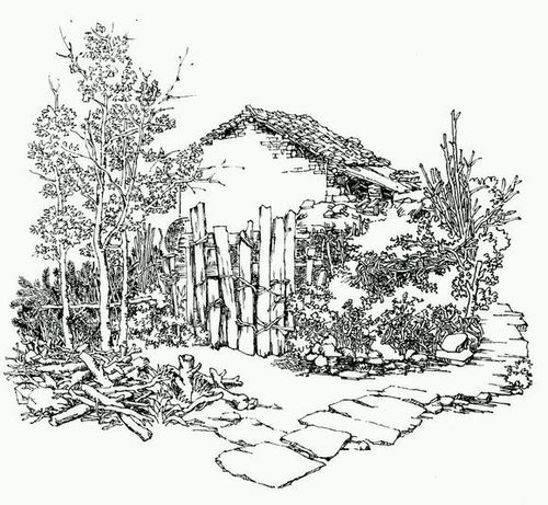 【诗语田园】雨田tooony 晥南写生系列_钢笔画吧_百度