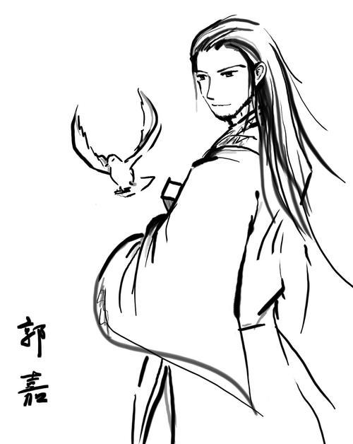 郭嘉的简笔画