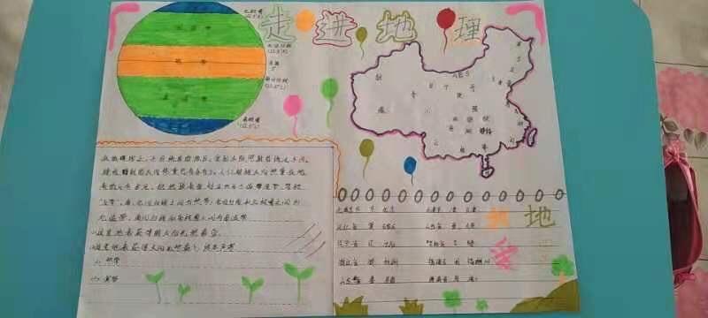 科区河西实验初中七年十六班地理手抄报