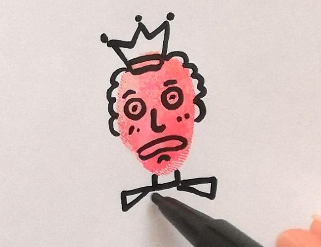 可爱的手指画小人图片步骤图