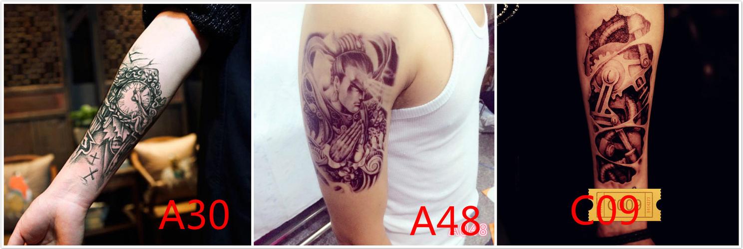 过肩龙过江龙花臂纹身贴胸口龙头龙爪披肩花臂仿真