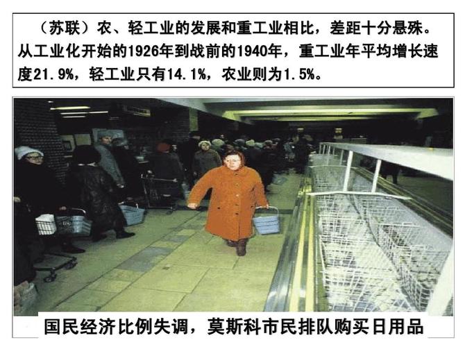 国民经济比例失调,莫斯科市民排队购买日用品