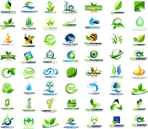 绿色环保标志图标