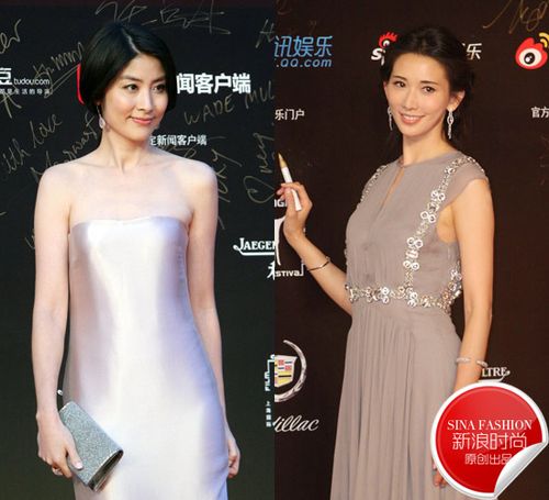 陈慧琳vs林志玲 40岁女星上影节红毯美肌pk|上影节闭幕红毯|林志玲pk