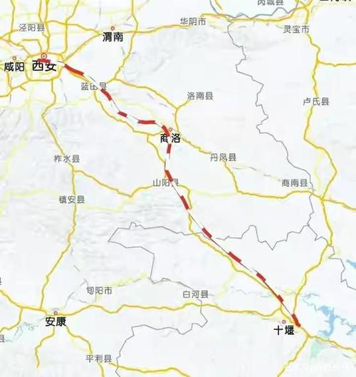 西十高铁线本来是过商洛的直线,怎么冒出来了合康曲线?