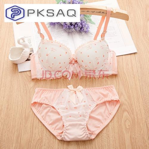 蕾丝秋季款大少女胸罩内衣加厚小胸深性感女士型文胸套装美女内衣内裤