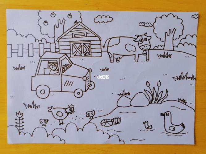 《开心农场》主题画_农场_幼师_幼师考编_文化_绘画