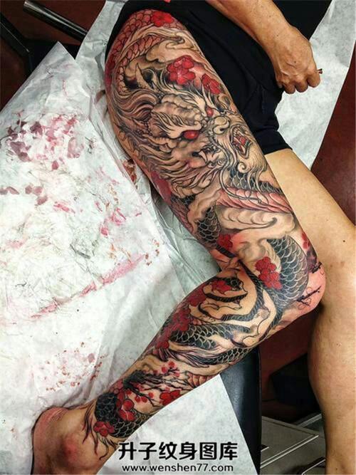 盘龙退一条【升子纹身520】