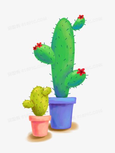 卡通清新仙人掌