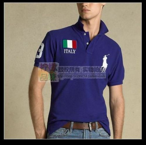 夏款特价polo-rl男款意大利国旗italy热卖棉质纯色时尚休闲polo衫