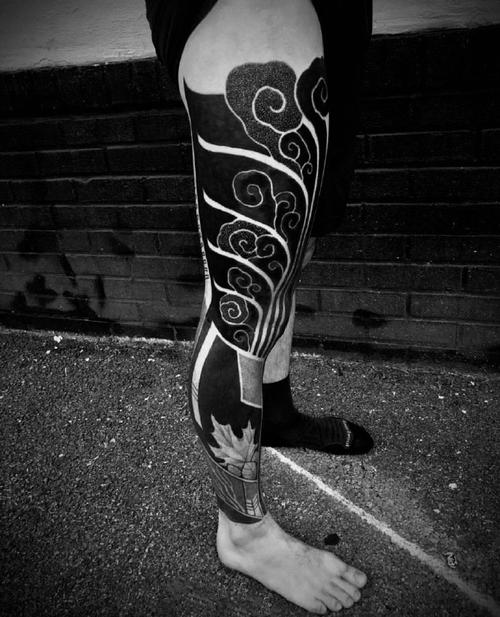 一朵黑云暗黑色9款云朵纹身图案49