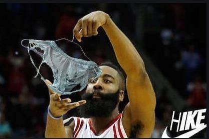 哈登庆祝动作之撒盐:囚困对手 手感烘烤