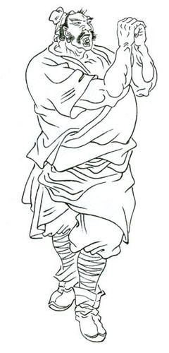 公孙胜的简笔画