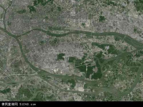 中国广东省广州市海珠区地图(卫星地图)