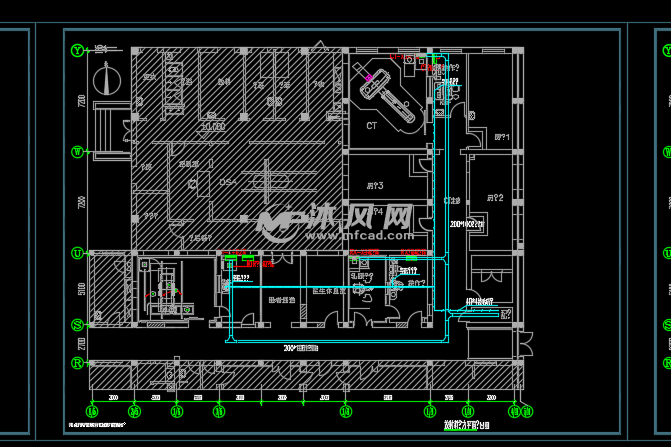 放射科动力平面图