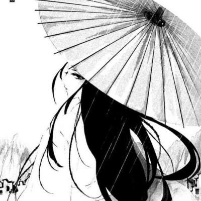 黑白动漫女生高冷图片带字头像
