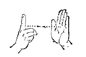 右手食指竖起简笔画