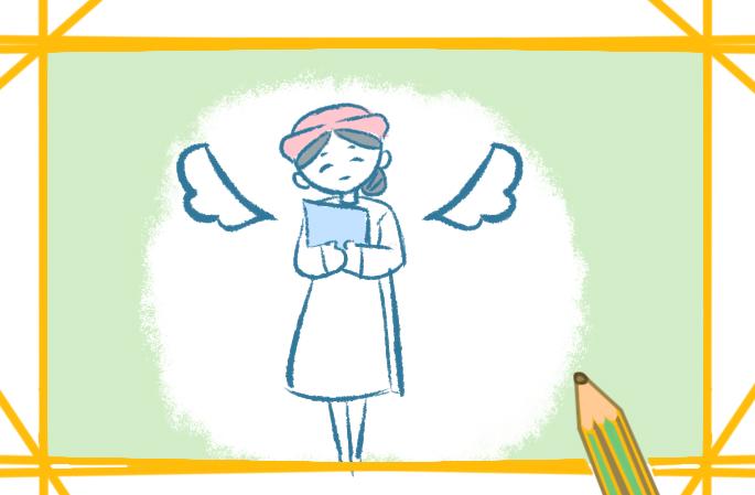 抗疫的白衣天使简笔画图片教程步骤