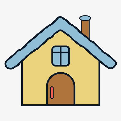 关键词 : 小房子,卡通,蓝色,扁平化