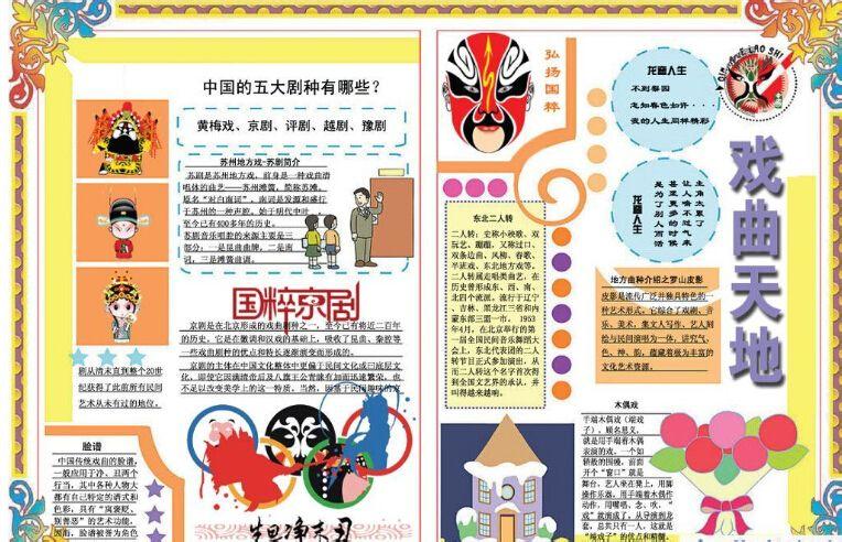 求图片:京剧手抄报