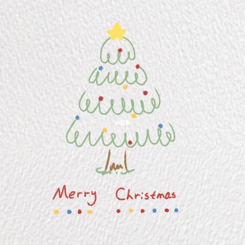 圣诞树简笔画_圣诞树_简笔画_procreate_我的随手画_人文_绘画