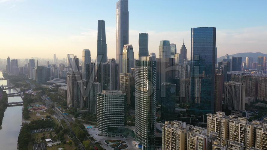 广州猎德大桥航拍