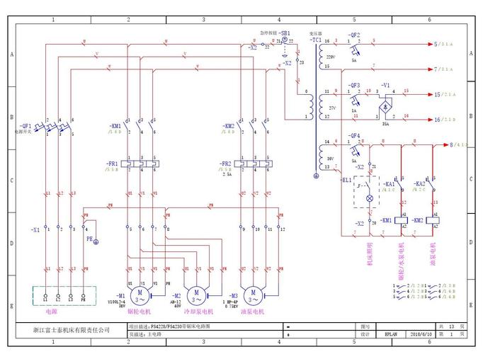 fs4228_fs4230带锯床电气原理图(富士泰)2011.