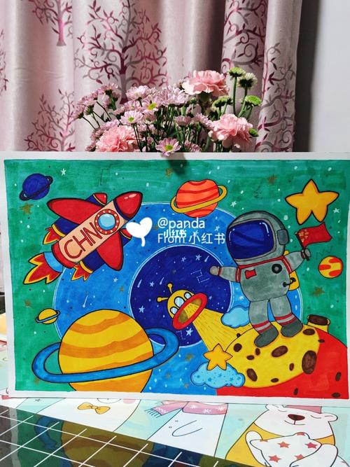 航天主题手抄报_手抄报_文化_绘画