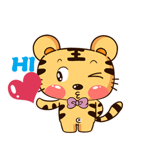 其形象为一只的戴着领结,成天顶着红扑扑的小脸蛋的,黄棕色的小老虎