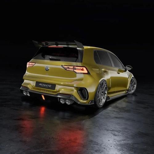 更具性能范,全新大众高尔夫r改装版渲染图,十足的"小钢炮"