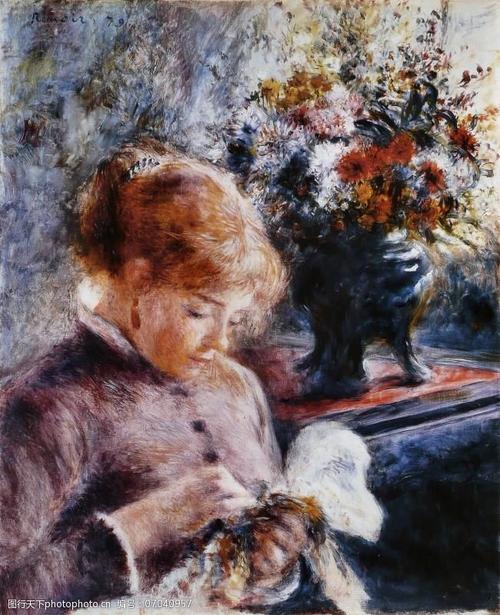 法国画家皮埃尔奥古斯特雷诺阿pierreaugusterenoir印象派人物油画
