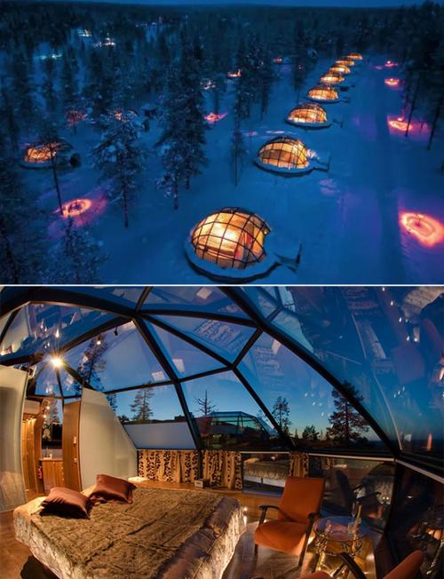 盘点芬兰能看极光最棒的9家玻璃屋