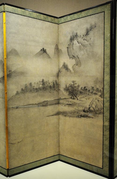日本画家相阿弥《潇湘八景图卷》屏风(纽约大都会艺术博物馆藏)