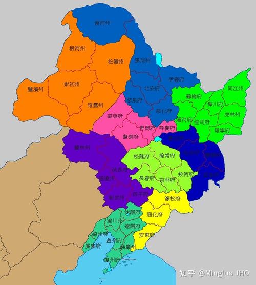 府,锦州府,辽阳府,沈阳府,盖州府,复州 [1]府,岫岩州,辽川州 安东省